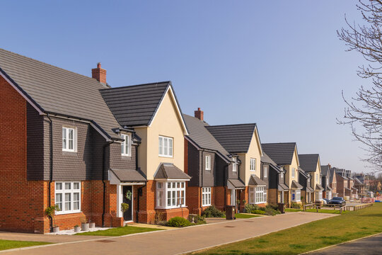 Detached new build homes. UK