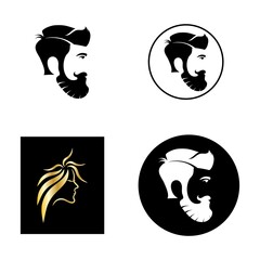 style haircut icon illustration