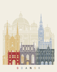 Gdansk skyline poster