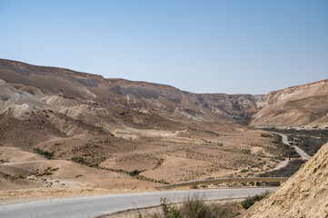 Landscape in the Negev desert near Borot Lotz. Near the border with Egypt.