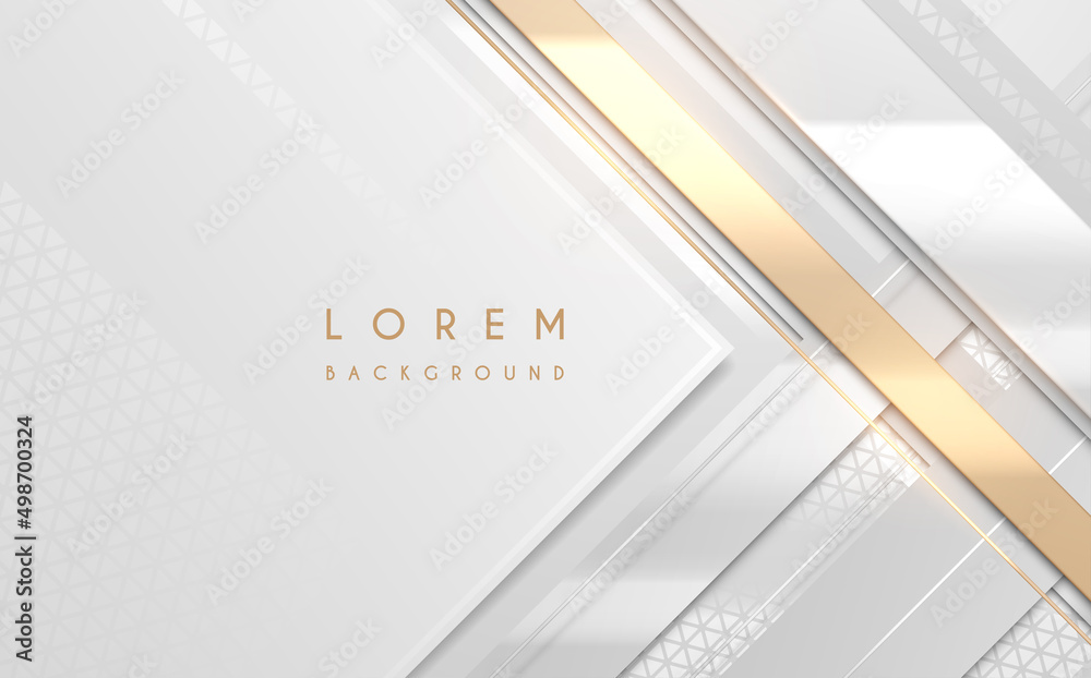 Canvas Prints abstract white and gold lines background