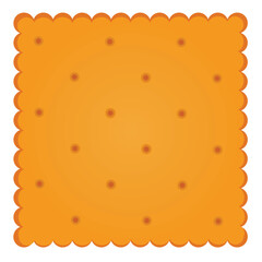 Square crispy cookie. vector illustration