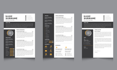 Resume Layout with Modern Resume Layout Set Accents Resume Template 
