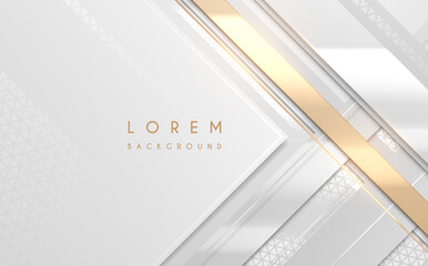 Abstract white and gold lines background