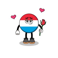 luxembourg mascot falling in love