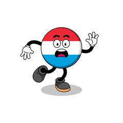 slipping luxembourg mascot illustration