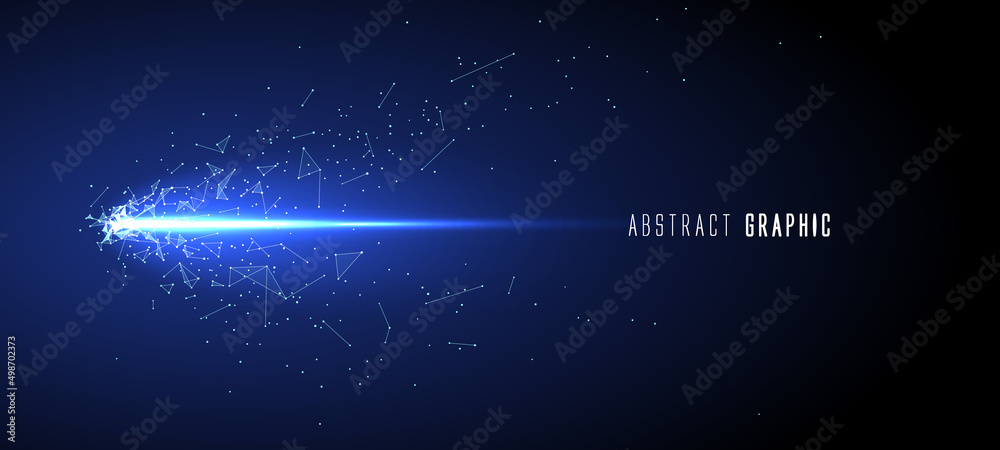 Wall mural the background of technology sense of particle shuttle.