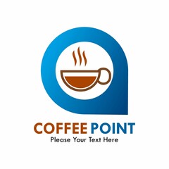 Coffee point symbol logo template illustration