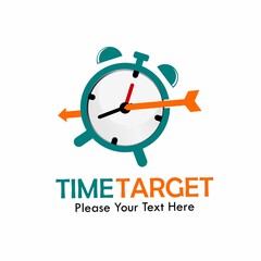 Time target symbol logo template illustration