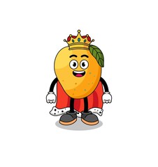 Mascot Illustration of mango fruit king