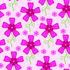 New seamless pattern with flowers for design. Small colorful multicolor flowers. EPS, vector, illustration, light background.