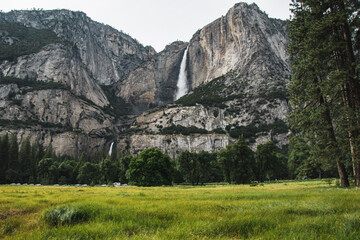Fototapeta na wymiar Yosemite National Park Waterfall