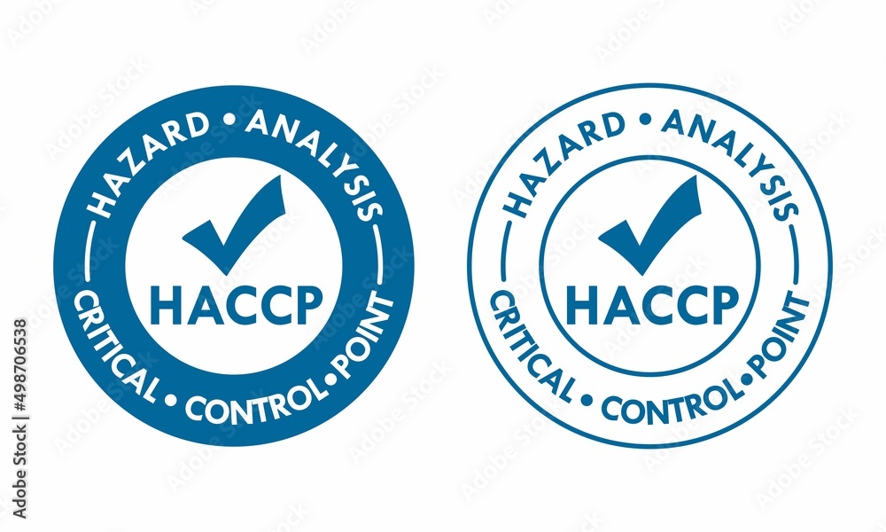 Wall mural haccp - hazard analysis and critical control points logo template illustration