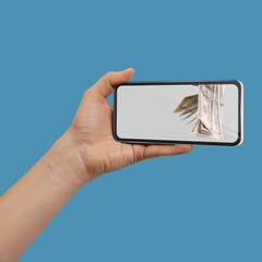 woman doing online payment with credit card and smartphone