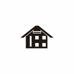 simple geometric home house shape clean design symbol vector