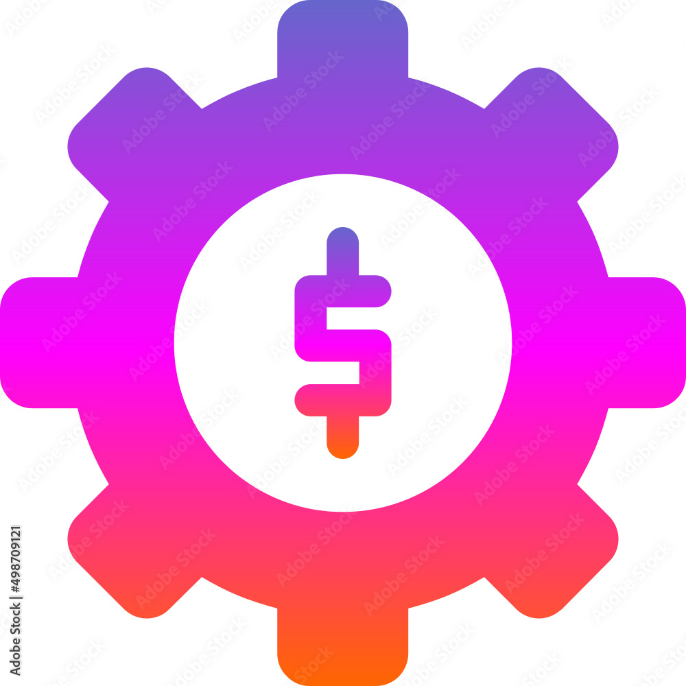 Sticker money management icon