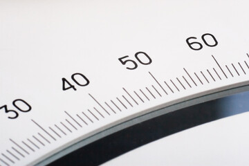 scale with an arrow on a white background. Device for measuring the strength of electric current.