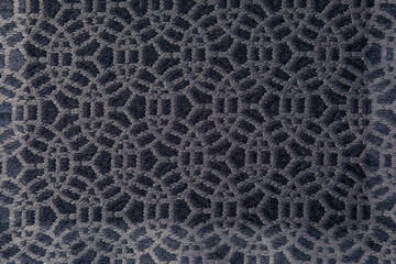 Obraz premium Abstract circular print background on cotton fabric in gray tone
