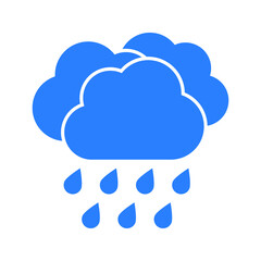 Rain icon in trendy flat style isolated on background. Cloud rain symbol for your web site design, logo, app, UI. Modern forecast storm sign.