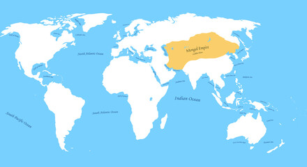 Map of Mongol Empire Genkhis Khan