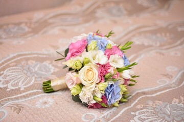 Beautiful elegant bouquet. A gorgeous wedding bouquet. Wedding. For the beloved. The bride's bouquet.