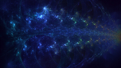 3D rendering abstract colorful fractal light background