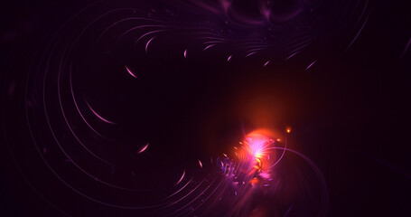 3D rendering abstract colorful fractal light background