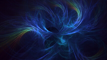 3D rendering abstract colorful fractal light background