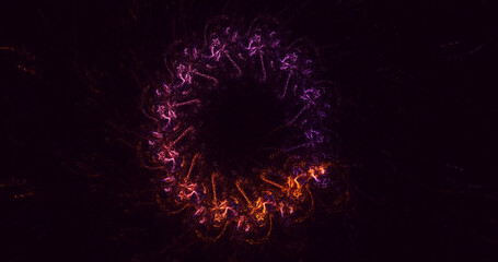 3D rendering abstract round light background