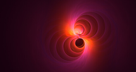 3D rendering abstract colorful fractal light background