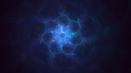 3D rendering abstract circle light background