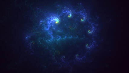 Fototapeta premium 3D rendering abstract multicolor technology fractal light background