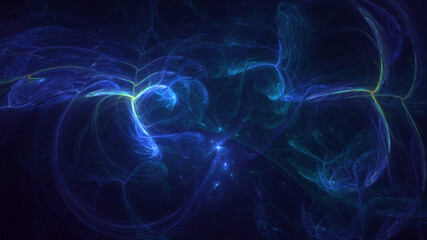 3D rendering abstract multicolor technology fractal light background