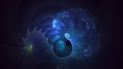 Obraz premium 3D rendering abstract colorful fractal light background