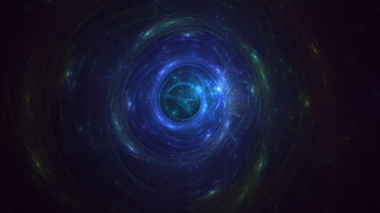3D rendering abstract circle light background