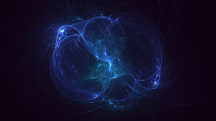 Obraz premium 3D rendering abstract multicolor fractal light background