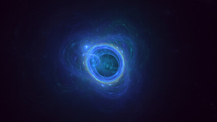 3D rendering abstract multicolor fractal light background
