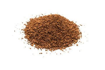 Instant coffee isolated on white background.