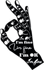 Hand gesture OK, hand sign OK