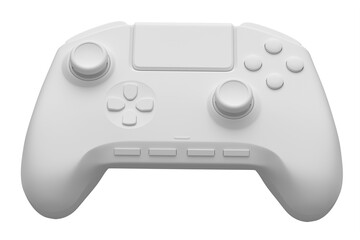 Video game joystick on white monochrome background. Concept of winner awards