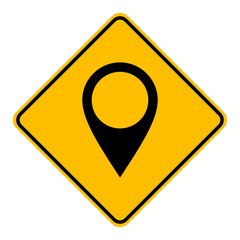 Kartenmarkierung und Schild