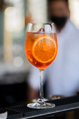 Mocktails and cocktails in the restaurant bar