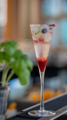Mocktails and cocktails in the restaurant bar