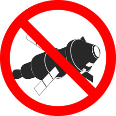 The ban on the flight of the space station. © Vectorina