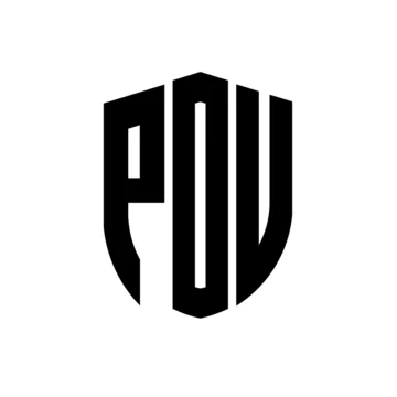 Vektorová grafika „POU letter logo design. POU modern letter logo with  black background. POU creative letter logo. simple and modern letter logo.  vector logo modern alphabet font overlap style. Initial letters POU “