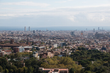 Obraz premium BARCELONA panorámica, vistas des de otro punto de la ciudad