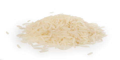 Rice heap isolated on white background