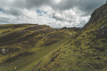 Quiraing walk on the Isle of Skye in Scotland
