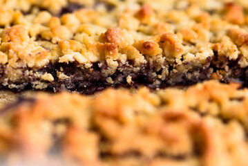 Macro shot of a pie.