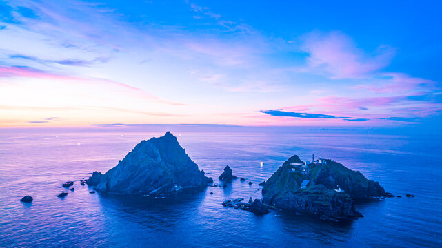 Dokdo before sunset